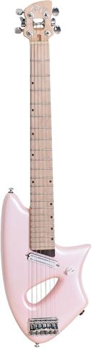 جيتار كهربائي خفيف من Aliyes للسفر، مقياس كامل 24 3/4 بوصة للتمرين، ضوء ريش جيتار صغير الحجم محمول، حقيبة أزعج الجسم من الخشب الصلب، جميع الملحقات (وردي) in Kuwait