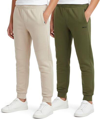 DKNY BOYS 'Spoypants - 2 Pack خفيفة الأداء الأداء ركض ركض للأولاد - سروال الركض الرياضي للتنفس (8-12) in Kuwait