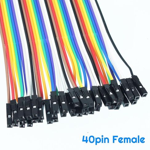 120 قطعة من سلك دوبونت متعدد الألوان 40 سنًا ذكر إلى أنثى، 40 سنًا M/M، 40 سنًا F/F مجموعة كابلات شريط توصيل لوحة الخبز المتوافقة مع مشاريع Arduino (20 سم/8 بوصة) in Kuwait