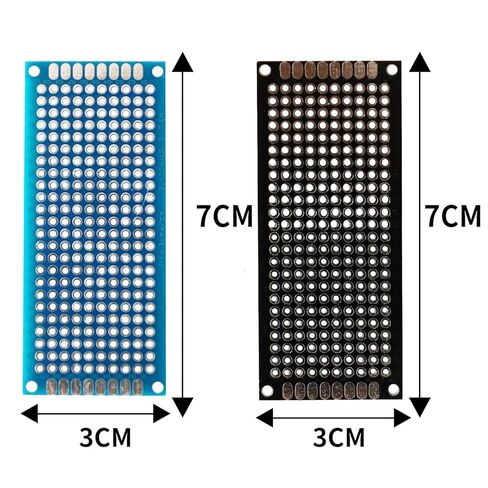 24 قطعة (3 × 7 سم) مجموعة النموذج الأولي للوحة PCB مزدوجة الجوانب لحام 2 لون لوحة دوائر مطبوعة عالمية للحام والمشروع الإلكتروني in Kuwait