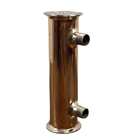 Clamp 1.5"(38mm) OD50.5mm Copper Condenser,Reflux,Dephlegmator with 1/2" Male Tread for Distillation,Length 200mm,3 Pipes 8mm in Saudi Arabia