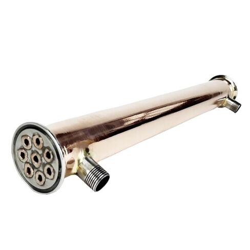 2" 51mm(OD64mm) Copper Distiller Condenser for Distillation, Reflux,Dephlegmator with 1/2" Male Tread,Length 450mm in Saudi Arabia