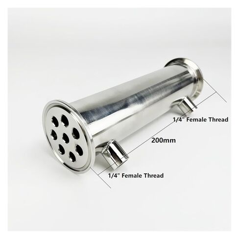 2 بوصة (51 مم) OD64، مكثف مزيل للبلغم/التقطير مع خيط أنثى 1/4 بوصة، 8 أنابيب داخل المعرف 8 مم، الطول 200 مم، ارتداد in Kuwait