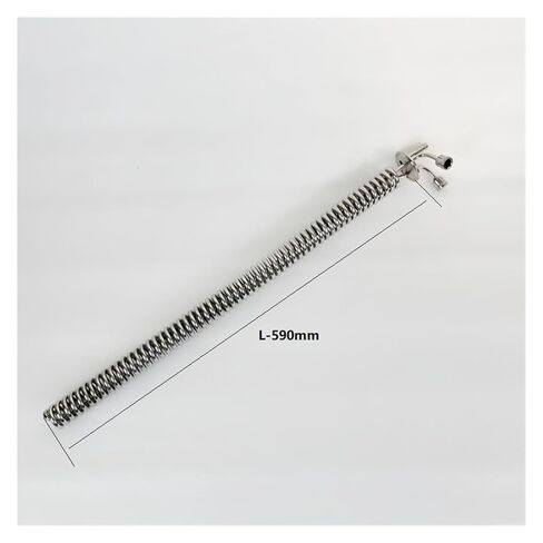 شفة ملف تبريد طويلة من النوع ثلاثي المشبك OD50.5mm، مكثف التقطير، أنبوب OD 6 مم، L-590 مم، ارتداد، ديمروث، ستانلس ستيل 304 in Kuwait