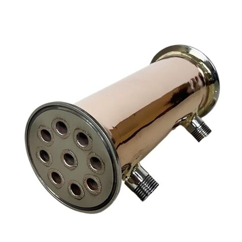 3 "OD91mm النحاس Dephlegmator/مكثف مع 1/2" الموضوع الذكور لتقطير تخمير المنزل H-200mm ، 9 أنابيب داخل ID 8 مللي متر in Saudi Arabia