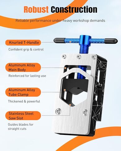Pawfly Bike Saw Guide for Road Mountain Bike Fork Steerer Seat Post Handlebar, Adjustable Cut Saw Guide with 1-1/8" Carbon Headset Spacers, Carbon Fiber Aluminum Alloy Tube Cutting Tool Cutting Guide in Saudi Arabia
