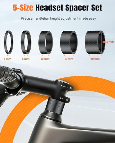 Pawfly Bike Saw Guide for Road Mountain Bike Fork Steerer Seat Post Handlebar, Adjustable Cut Saw Guide with 1-1/8" Carbon Headset Spacers, Carbon Fiber Aluminum Alloy Tube Cutting Tool Cutting Guide in Saudi Arabia