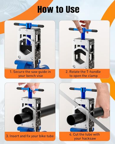 Pawfly Bike Saw Guide for Road Mountain Bike Fork Steerer Seat Post Handlebar, Adjustable Cut Saw Guide with 1-1/8" Carbon Headset Spacers, Carbon Fiber Aluminum Alloy Tube Cutting Tool Cutting Guide in Saudi Arabia