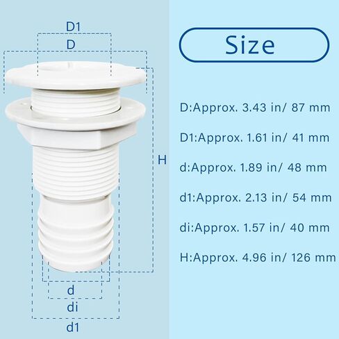 KOETSU من خلال تركيبات الهيكل للقوارب، بلاستيك ABS من خلال تركيب الهيكل، تركيب موصل من خلال الهيكل، من خلال موصل الصرف للقوارب واليخوت والبحرية in Kuwait