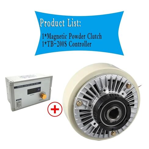 6Nm-100Nm (0.6-10kg) DC24V Hollow Shaft or Double Shaft Magnetic Powder Clutch with Tension Controller Kit for Packaging Machine in Saudi Arabia