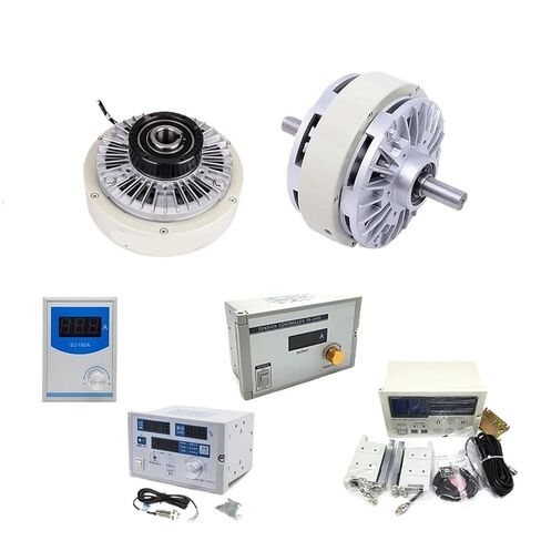 6Nm-100Nm (0.6-10kg) DC24V Hollow Shaft or Double Shaft Magnetic Powder Clutch with Tension Controller Kit for Packaging Machine in Saudi Arabia