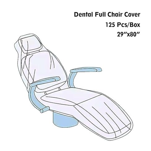 Dental Disposable Full Chair Covers 29"X80" Box of 125 in Kuwait