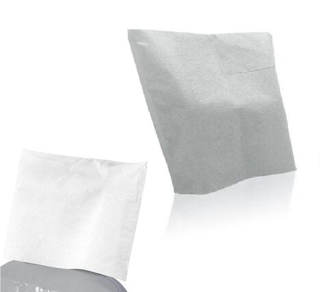 500/bx Disposable White Medical Chair Head Rest Paper Covers 10" x 13" White Barrier ProtectionTextured Tissue with Poly Backing Fluid Resistant in Kuwait