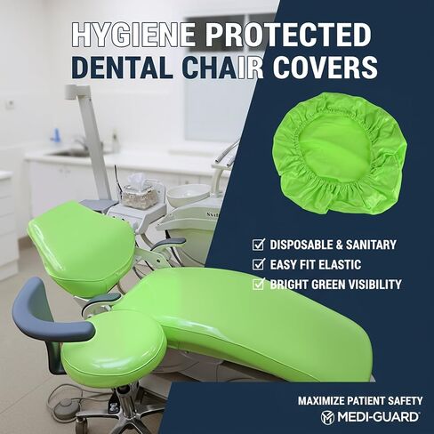 Dental Chair Covers,PU Leather Waterproof Leather ProtectiveFull Chair Covers Composite Film Material Washable (Green) in Kuwait