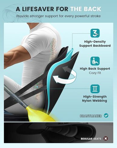 Kayak Seats with Back Support, Paddle Board Seat for Inflatable Boards, 330LBS Capacity Thickened Replacement for Sit on Top Kayak Fishing Canoe in Kuwait