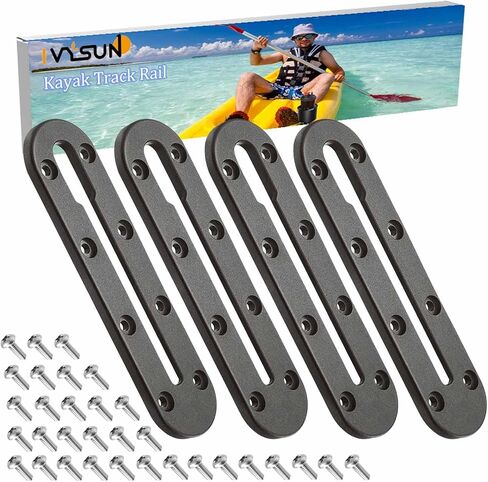 مسار كاياك - تصميم بسيط لقضيب الصيد وحاملات الأكواب وحوامل المجداف | نايلون عالي القوة والفولاذ المقاوم للصدأ 304 | ملحقات قوارب الكاياك نظام تثبيت المسار والسكك الحديدية لقوارب الكاياك in Kuwait