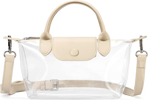 BOSTANTEN Clear Bag for Stadium Approved Small Crossbody Purse Handbags for Concerts Sports Events in Saudi Arabia