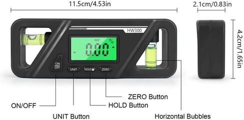 Digital Level Magnetic, 2 in 1 Digital Angle Finder, Digital Protractor Inclinometer, LED Display Angle Ruler, Electronic Level in Saudi Arabia