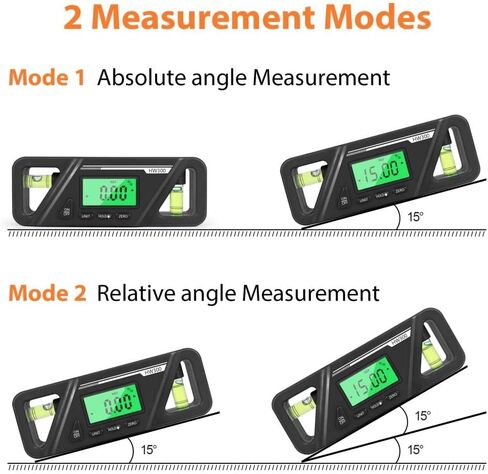 Digital Level Magnetic, 2 in 1 Digital Angle Finder, Digital Protractor Inclinometer, LED Display Angle Ruler, Electronic Level in Saudi Arabia