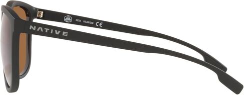 Native Man Sunglasses Matte Black Frame, Brown Lenses, 57MM in Kuwait