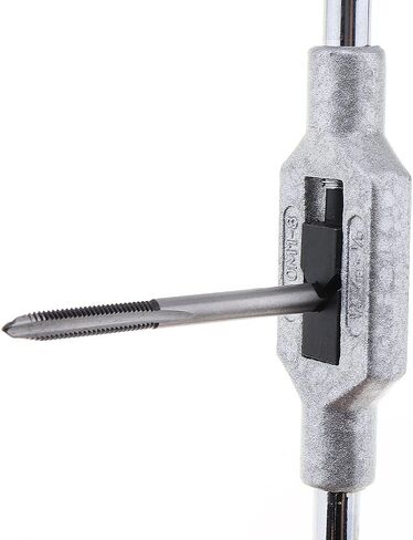 11pcs Mini Tap Wrench Set Metric Tap Set with High Speed Steel Hand Screw Thread Plug Taps M1 M1.2 M1.4 M1.6 M1.7 M1.8 M2 M2.5 M3 M3.5 Adjustable Tap Wrench for Woodworking Machinery Repair in Saudi Arabia