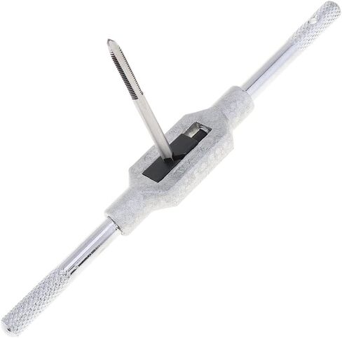 11pcs Mini Tap Wrench Set Metric Tap Set with High Speed Steel Hand Screw Thread Plug Taps M1 M1.2 M1.4 M1.6 M1.7 M1.8 M2 M2.5 M3 M3.5 Adjustable Tap Wrench for Woodworking Machinery Repair in Saudi Arabia