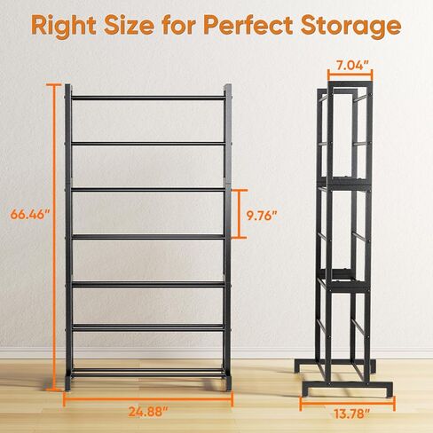 3D Printer Filament Storage Rack 7-Tier, Heavy Duty Large Capacity Filament Organizer Holds up to 63 Spools, Multi-Layer 3D Printing Rolls Shelf for Home, Office Workshop, School (Shelf Only) in Kuwait