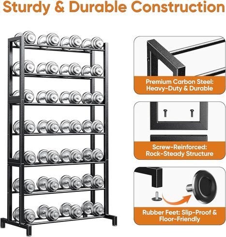 3D Printer Filament Storage Rack 7-Tier, Heavy Duty Large Capacity Filament Organizer Holds up to 63 Spools, Multi-Layer 3D Printing Rolls Shelf for Home, Office Workshop, School (Shelf Only) in Kuwait