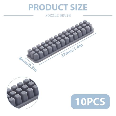 10 قطع من فرشاة الفوهة البديلة لممسحة فوهة السيليكون من Bambu Lab A1 مجموعة تنظيف فوهة الطابعة ثلاثية الأبعاد أداة تنظيف لأجزاء الطابعة ثلاثية الأبعاد وملحقاتها، غير متوافقة مع A1 Mini in Kuwait