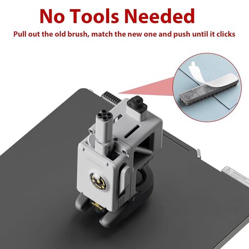 10 قطع من فرشاة الفوهة البديلة لممسحة فوهة السيليكون من Bambu Lab A1 مجموعة تنظيف فوهة الطابعة ثلاثية الأبعاد أداة تنظيف لأجزاء الطابعة ثلاثية الأبعاد وملحقاتها، غير متوافقة مع A1 Mini in Kuwait