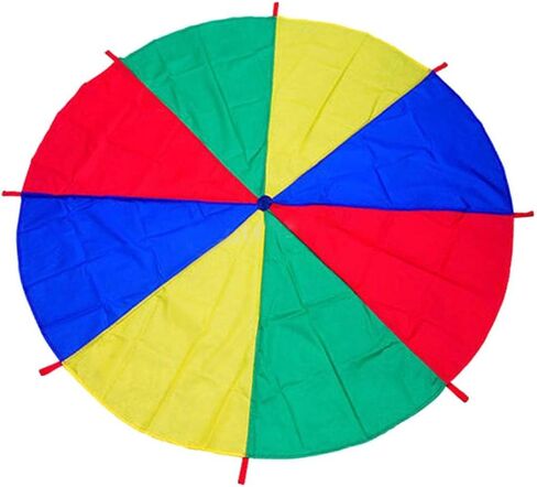Kids Children Play Rainbow Parachute 8-Handles Outdoor Game Exercise Sport Toy in Kuwait