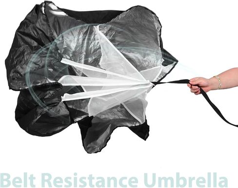 Kisangel Running Resistance Umbrella Speed Training Parachutes with Adjustable Waist Strap for Workouts Speed Strength Training Accessories in Saudi Arabia