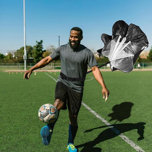 Kisangel Running Resistance Umbrella Speed Training Parachutes with Adjustable Waist Strap for Workouts Speed Strength Training Accessories in Saudi Arabia