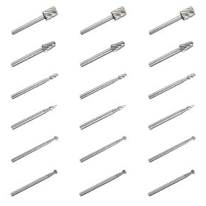 30pcs Rotary Bits Burr Set Tungsten Steel Carving Burr Bits with 1/8 inch Shank for DIY Woodworking, Carving, Engraving, Drilling. (30pcs)