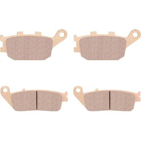 Front & Rear Sintered Brake Pads Set for Honda VT 1100 1300 VTX 1300 1995 1996 1997 1998 1999 2000 2001 2002 2003 2004 2005 2006 2007 2008 2009 2010 2011, 2 sets Front and Rear Brake Pads