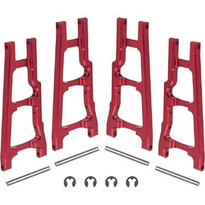 ShareGoo Metal Front & Rear Suspension Arms A Arms Upgrade Parts 3655 Compatible with Traxxas 1/10 Slash 4x4 4WD Stampede 4x4 4WD RC Car Truck (Blue)