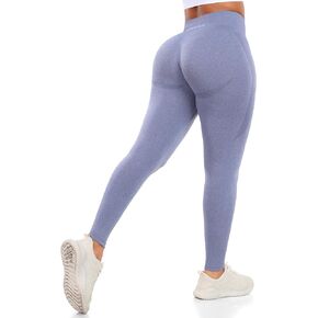 YUNOGA Women's High Waisted Leggings Tummy Control Seamless Ribbed Workout Butt Lifting Compression Yoga Athletic Pants