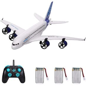 GoolRC A380 RC Airplane, 2.4G 3CH Remote Control Airplane, Easy to Fly RC Plane for Beginner, EPP Foam Fixed Wing Aircraft Glider Model Toys with 3 Batteries for Kids