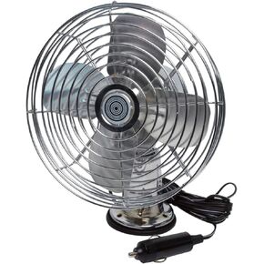 RoadPro RP-1179 Car Fan, Heavy Duty, 12V, Metal, 7.5"