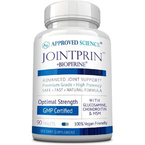 Approved Science Jointprin - Glucosamine, MSM, Chondroitin, Turmeric, Boswellia, BioPerine - 90 Tablets - 1 Month Supply