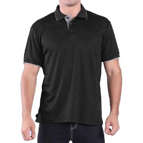 3 Pack Mens Polo Shirts Summer Quick Dry T-Shirt Slim Fit Short Sleeve Casual Sports Workout Golf Tees