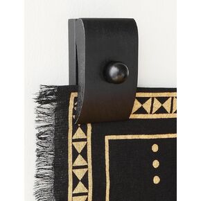 4 Large Tapestry Hangers, Wooden Quilt Hangers for Wall Display, Rug Hanger for Wall Hangings, Quilt Rack Clamps Mount, Decorate with your with any Fabric and Wool (Black, 4 Large Clips with Hardware)