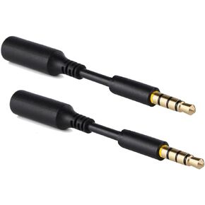 2 Pack Headphone Jack Adapter Android Phone Ultra Slim Audio Extender Replacement for Life Proof 3.5 mm Short Extension Cable AUX Skinny Dongle Compatible with Lifeproof