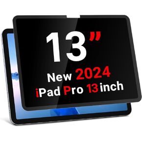 ZOEGAA IPad Pro 13 inch Privacy Screen (2024 M4 Chip), Removable & Reusable Ipad pro 13 inch Screen Protector, Anti-Spy Privacy Filter, Anti-Glare, Blue Ray Reduction