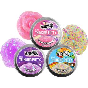Crazy Aaron's Putty Mini Tins Funky Fidget, Daydream & Fairy Sprinkles Gift Set Bundle - 3 Pack (13.3g Each)