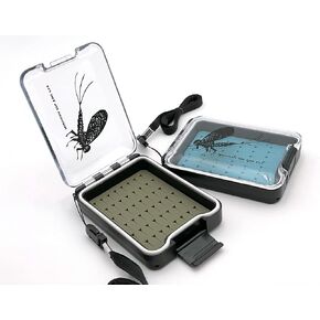 Nirvana Small Silicone Waterproof Fly Box w/Artwork By Anthony Naples (Aqua Blue)