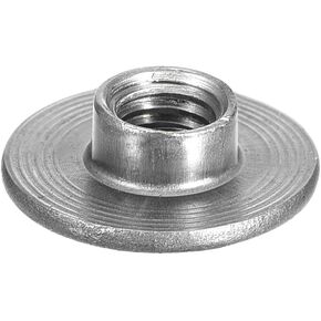 uxcell M10 T-Nuts, 12pcs Carbon Steel Tee Nuts, Round Base Weld Nuts 12mm Height Through Hole Flange Insert Female Thread Plate Nuts