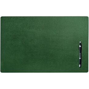 DACASSO Leather Desk Pad Without Side Rails - Luxury Leather Desk Blotter for Writing - Executive Desk Surface Protector - (Dark Green, 22" x 14")