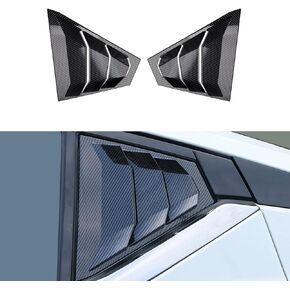 Rear Side Window Louvers Racing Style Triangular Window Glass Blinds for Nissan Altima 2019 2020 2021 2022, ABS Carbon Fiber, 2pcs