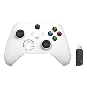 وحدة تحكم لاسلكية 2.4 جيجا هرتز متوافقة مع Xbox One X/S، وXbox Series X/S، وأجهزة الكمبيوتر التي تعمل بنظام Windows 7/8/10، ولوحة ألعاب مع محول 2.4 جيجا هرتز/زر مشاركة/مقبس سماعة رأس 3.5 ملم (أبيض) in Saudi Arabia
